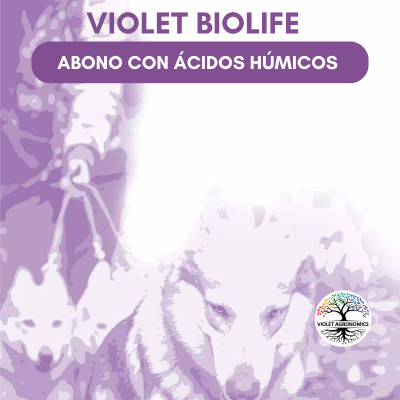 Portada producto Violet Biolife de Violet Agronomics. Abono sólido orgánico con ácidos húmicos